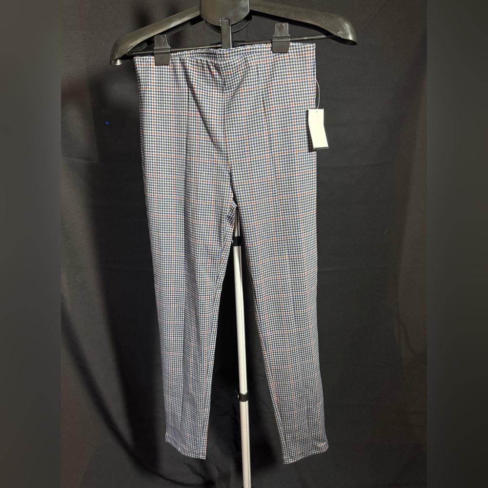 Sanctuary Anthropology Houndstooth Skinny Pants, White Navy Career Formal, Sz XS